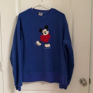 Vintage Disney Mickey Mouse on Ice Skates Sweater